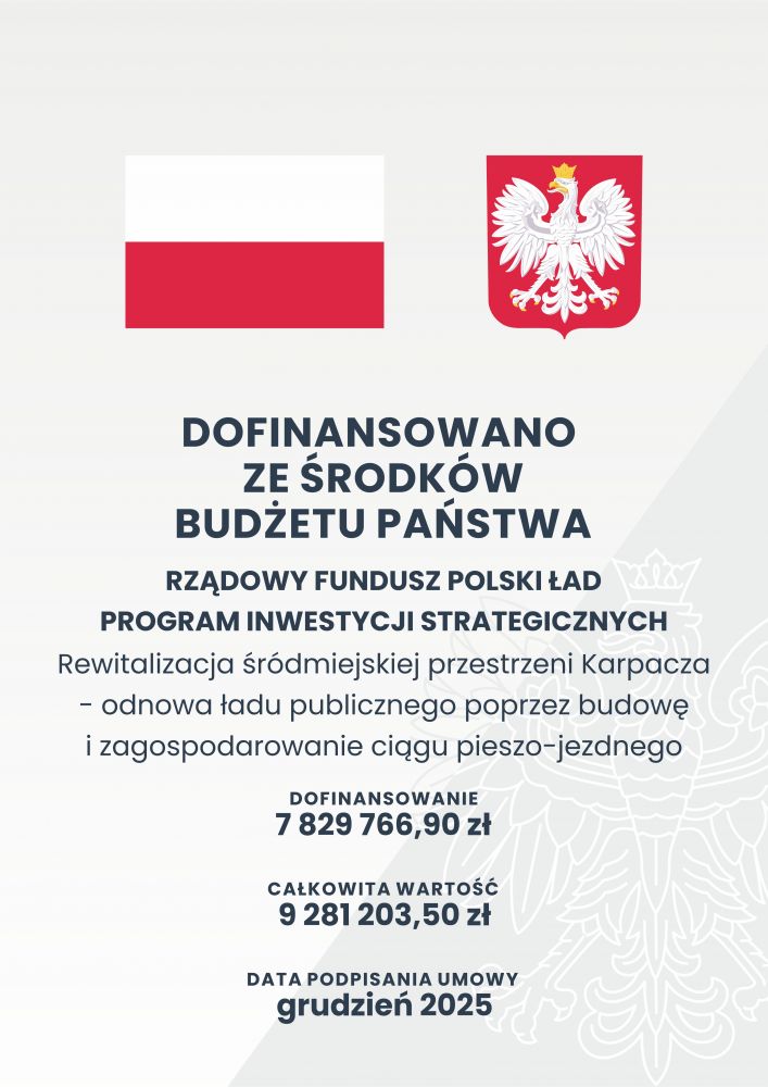 Informacja dotycząca realizacji projektu rewitalizacji deptaka